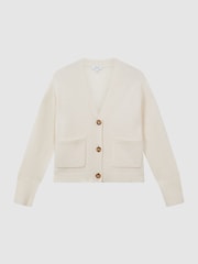 Reiss Ivory Juni Relaxed Wool-Cashmere Cardigan - Image 2 of 4
