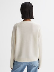 Reiss Ivory Juni Relaxed Wool-Cashmere Cardigan - Image 4 of 4