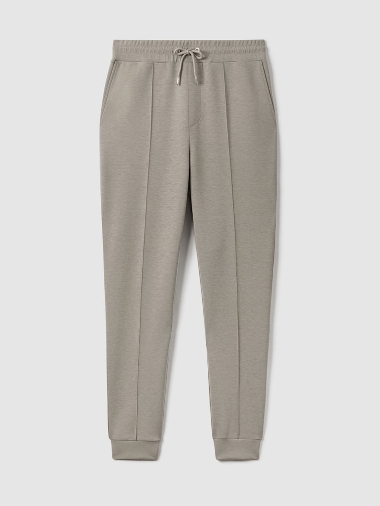 Taupe (Taupe) - Pantalons de jogging en jersey à cordon Reiss Premier - Image 2 of 8
