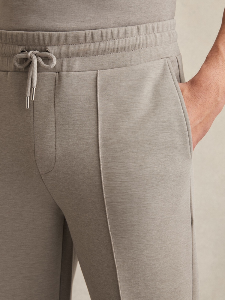 Taupe (Taupe) - Pantalons de jogging en jersey à cordon Reiss Premier - Image 4 of 8