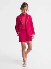Pantalones cortos de terciopelo de tiro medio Bree de Reiss - Imagen 1 de 6