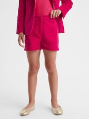 Pantalones cortos de terciopelo de tiro medio Bree de Reiss - Imagen 1 de 6