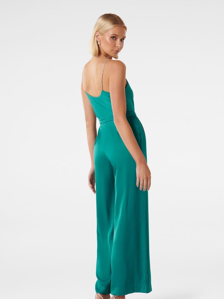 Forever New Green Gloria Cowl Neck Jumpsuit - Image 2 of 4