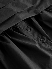 Black Bandeau 100% Cotton Poplin Top - Image 7 of 7
