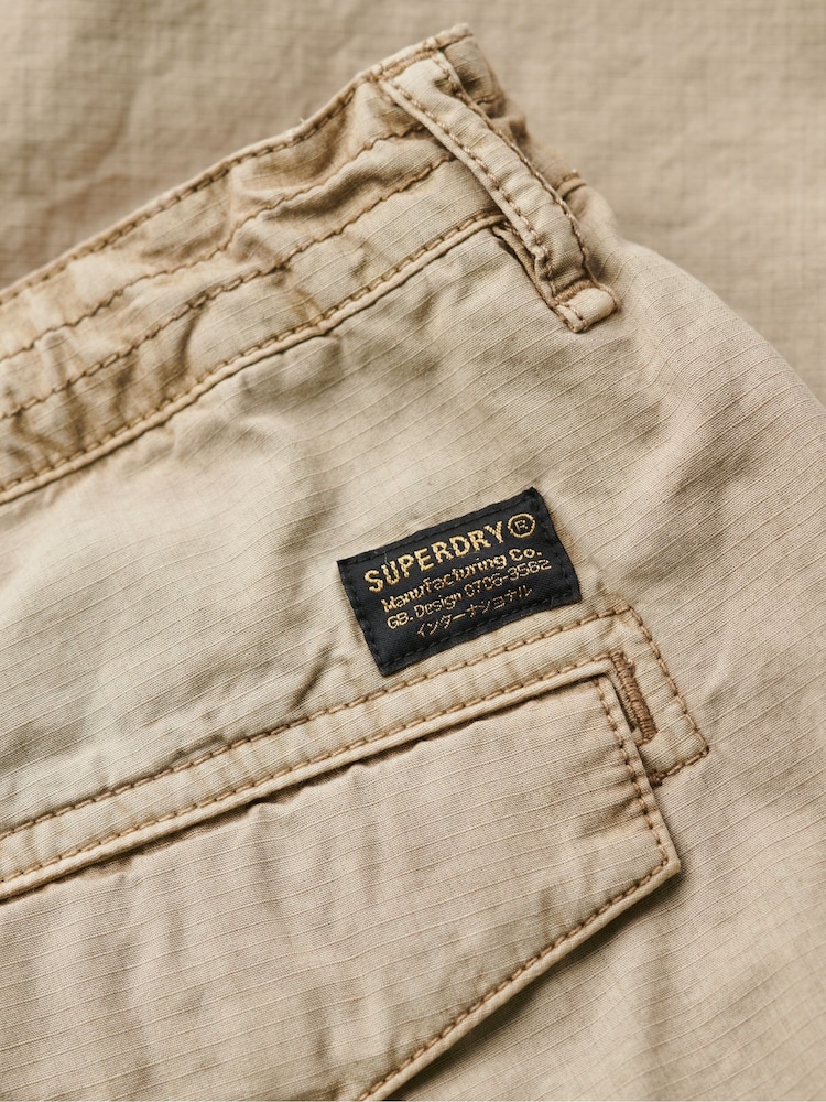 Superdry Brown Lightweight Beach Cargo Trousers - Image 6 of 7