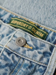 ДжинсыSuperdry средней посадки из хлопка широкие 100 - Изображение 7 из 7