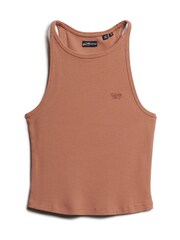 Superdry Brown Essential Branded Cami Top - Image 4 of 5
