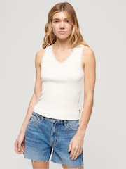 Maiou cu decorații Superdry Vintage Dantelă - Image 1 of 6