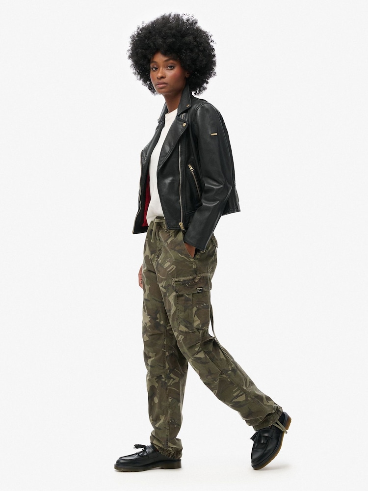 Superdry Green Camo Lightweight Beach Cargo Trousers - Image 6 of 7