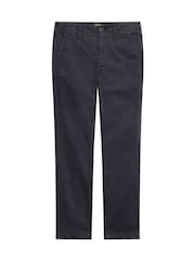 Superdry Blue 100% Cotton Mid Rise Chino Trousers - Image 4 of 5