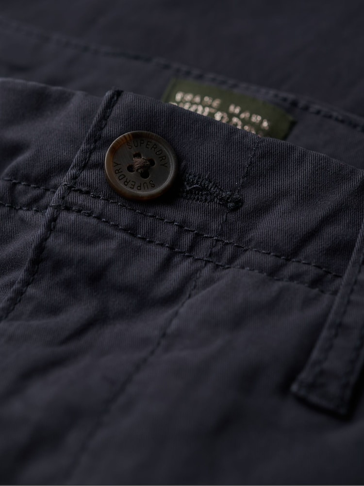 Superdry Blue 100% Cotton Mid Rise Chino Trousers - Image 5 of 5