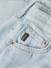 Superdry Blue Raw Hem Wide Leg Flare Jeans - Image 6 of 7