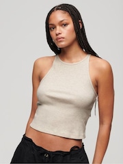 Superdry Cream Essential Branded Cami Top - Image 1 of 6