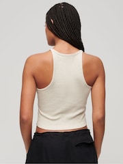 Superdry Cream Essential Branded Cami Top - Image 2 of 6