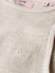 Superdry Cream Essential Branded Cami Top - Image 5 of 6