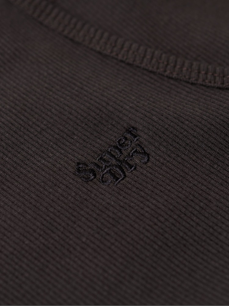 Superdry Bison Black Essential Branded Cami Top - Image 6 of 6