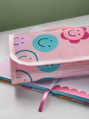 Pink Smiley Faces Filled Fold Up Pencil Case - Image 3 of 5