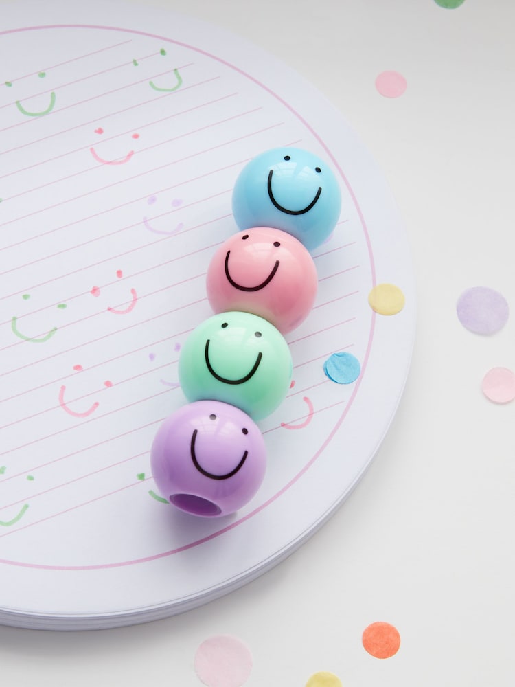 Rainbow Smiley Faces Stacking Highlighter Pens - Image 1 of 4