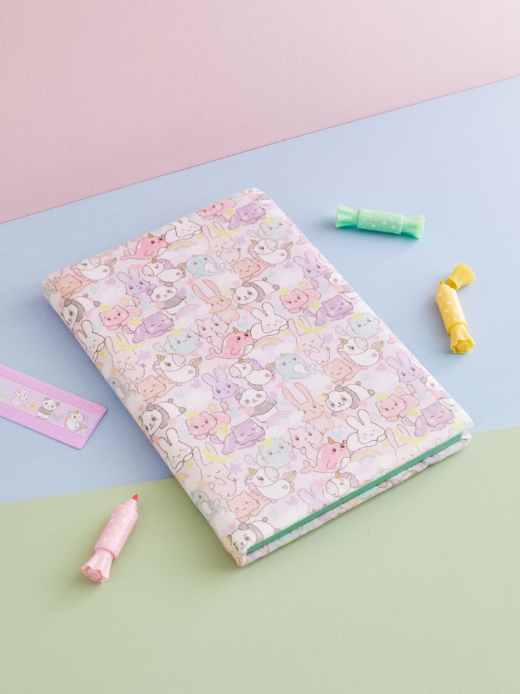 Lilac Purple Kawaii A4 Lined Notebook - Image 1 of 1