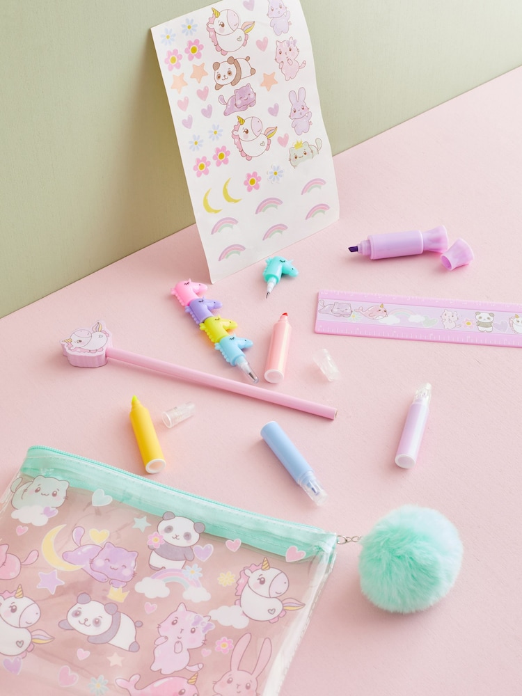 Lilac Purple Kawaii Unicorn Stationery Set - Image 2 of 5