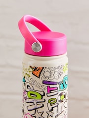 Pink Graffiti Metal Water Bottle - Image 2 of 3
