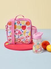 Pink Fruit Print Lunch Bag and Water Bottle Set - Image 1 of 6