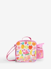 Pink Fruit Print Lunch Bag and Water Bottle Set - Image 6 of 6