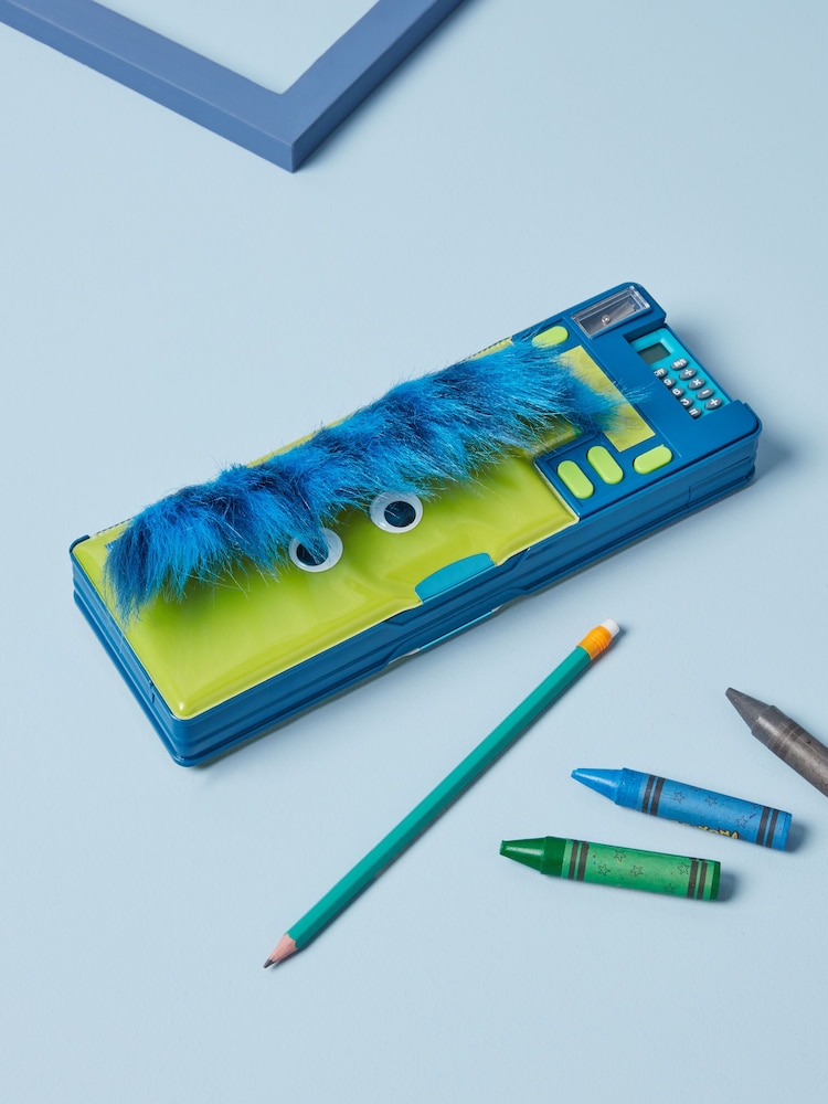 Green Dinosaur Furry Pop Out Pencil Case - Image 1 of 5 Green Dinosaur Furry Pop Out Pencil Case - Image 1 of 5