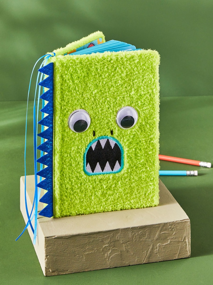 Green Dinosaur Furry A5 Notebook - Image 1 of 3 Green Dinosaur Furry A5 Notebook - Image 1 of 3