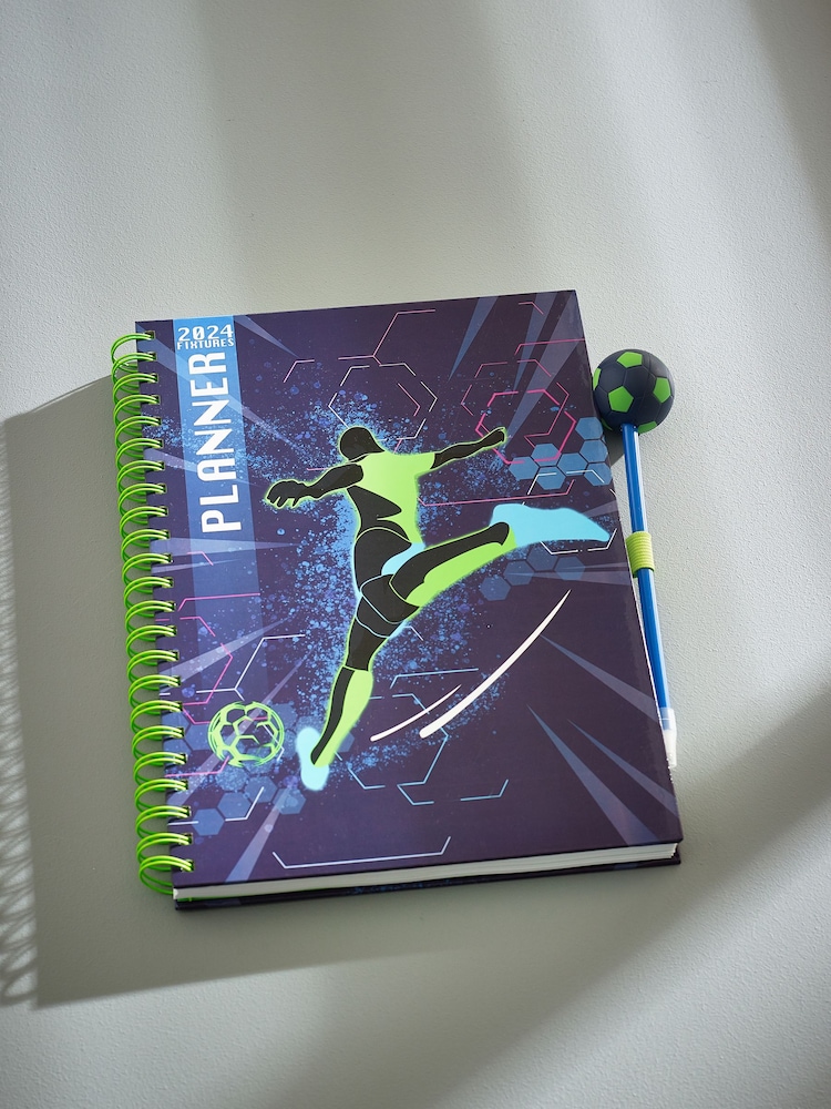 Blue Navy Football Fixtures A4 Notebook - Image 1 of 3