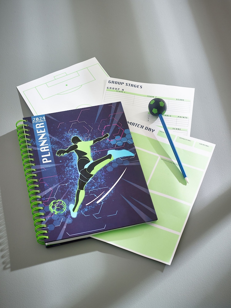 Blue Navy Football Fixtures A4 Notebook - Image 2 of 3