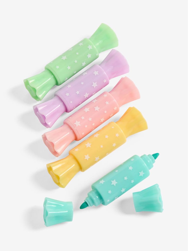 5 Pack Rainbow Sweet Shaped Highlighter Pens - Image 3 of 3
