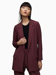 AllSaints Brown Pink Aleida Tri Blazer - Image 1 of 6