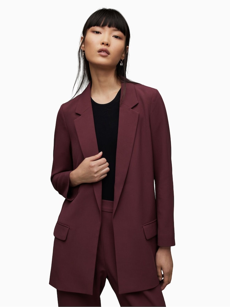 AllSaints Brown Pink Aleida Tri Blazer - Image 1 of 6