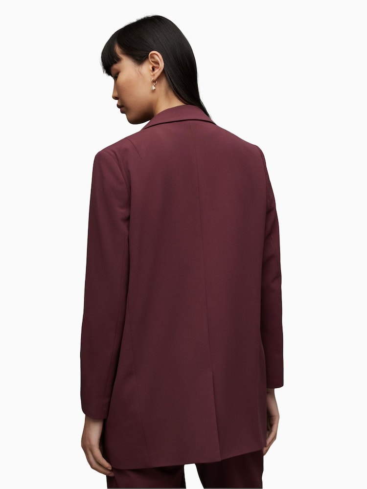 AllSaints Brown Pink Aleida Tri Blazer - Image 2 of 6