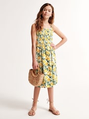 Abercrombie & Fitch Yellow Lemon Print Maxi Dress - Image 3 of 6