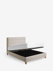 Tweedy Plain Light Natural Fairford Upholstered Ottoman Storage Bed Frame - Image 6 of 7