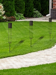 Searchlight White Rosa Solar Stake Lights - Image 1 of 4