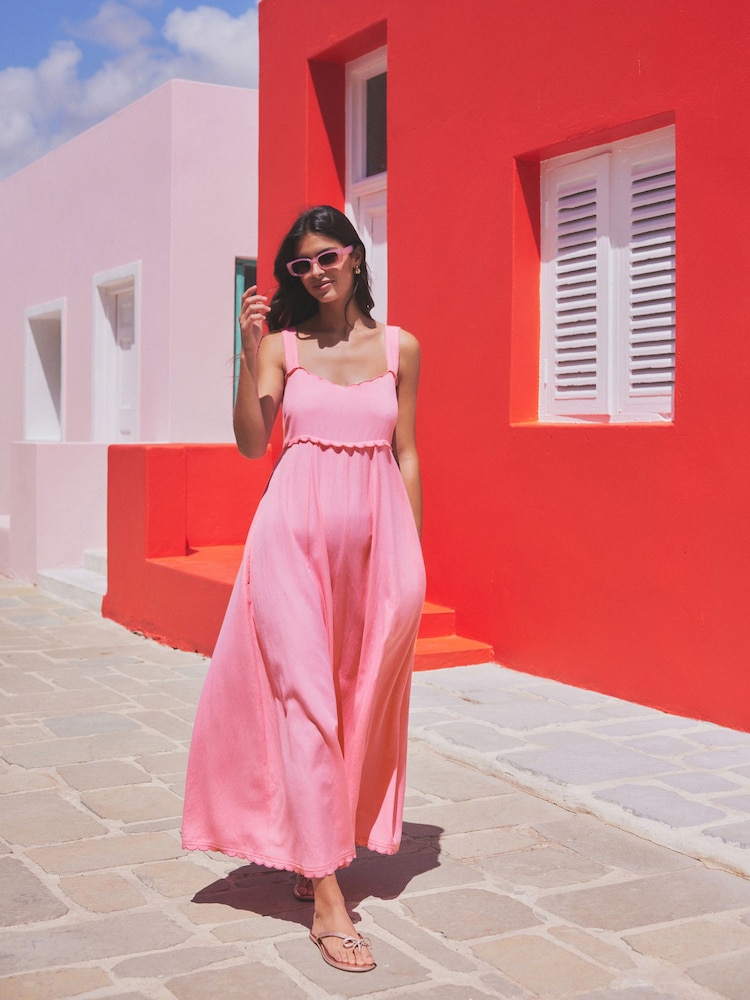 Pink Maxi Summer Dress - Image 2 of 7