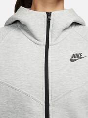 Nike Dark Grey Heather Sportswear Tech Fleece Windrunner Full-Zip Hoodie - Image 5 of 10