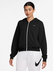 Nike Black Sportswear Chill Loose Full-Zip French Terry Hoodie - Image 1 of 10