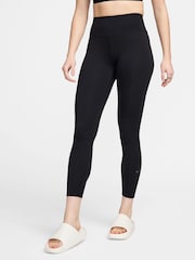 Nike Black One High Waisted 7/8 Leggings - Image 1 of 9