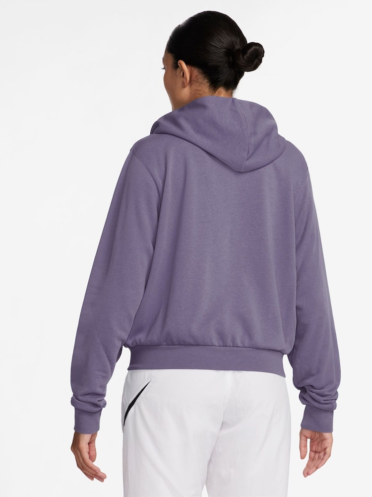 Nike Purple Sportswear Chill Terry Loose Full-Zip French Terry Hoodie - Image 2 of 8