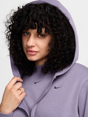 Nike Purple Sportswear Chill Terry Loose Full-Zip French Terry Hoodie - Image 3 of 8