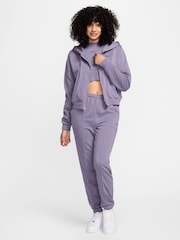 Nike Purple Sportswear Chill Terry Loose Full-Zip French Terry Hoodie - Image 6 of 8