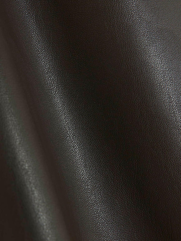 River Island Black Plus Faux Leather Straight Leg Trousers - Image 6 of 6