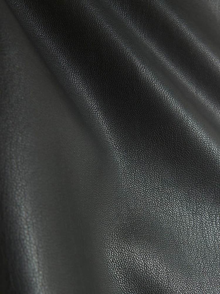 River Island Black Plus Faux Leather Straight Leg Trousers - Image 6 of 6
