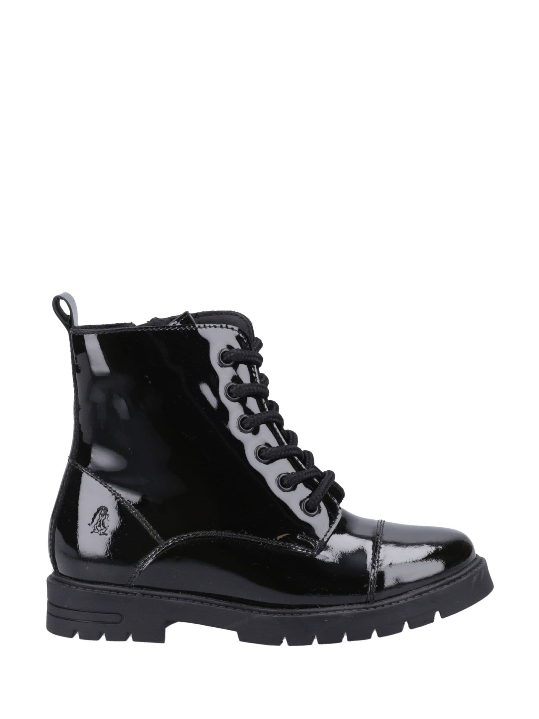 Hush Puppies Women's Black Patent Lauren Patent Leather Junior Black Boots Uk Size 2 - Image 5