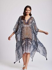 Iconique Animal Fuego Leopard Print Beach Cover-Up - Image 2 of 2