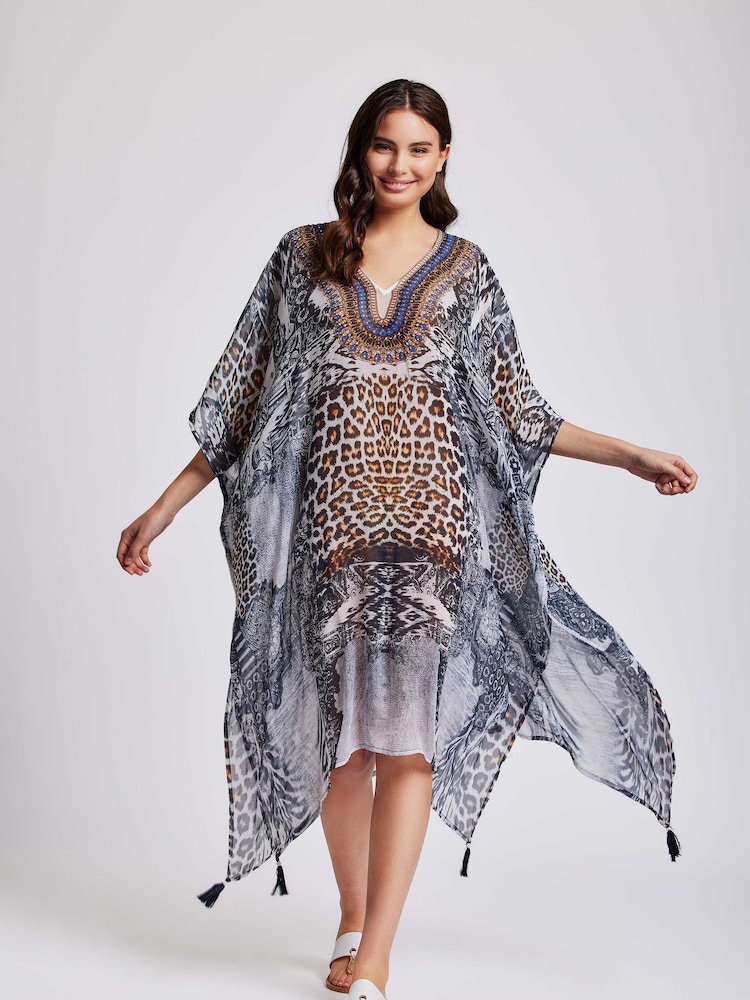 Iconique Animal Fuego Leopard Print Beach Cover-Up - Image 2 of 2